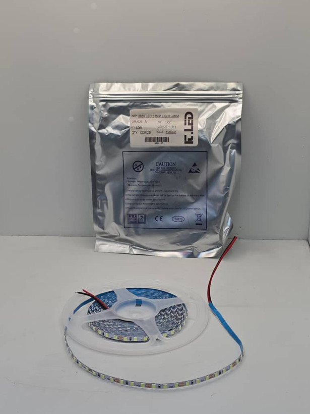 نوار LED SMD 12 ولت | تراکم 120 | سفید | پهنای 5 میلیمتر