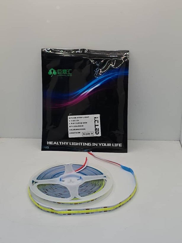 نوار LED COB 12 ولت | نور 6500 کلوین | گرید A